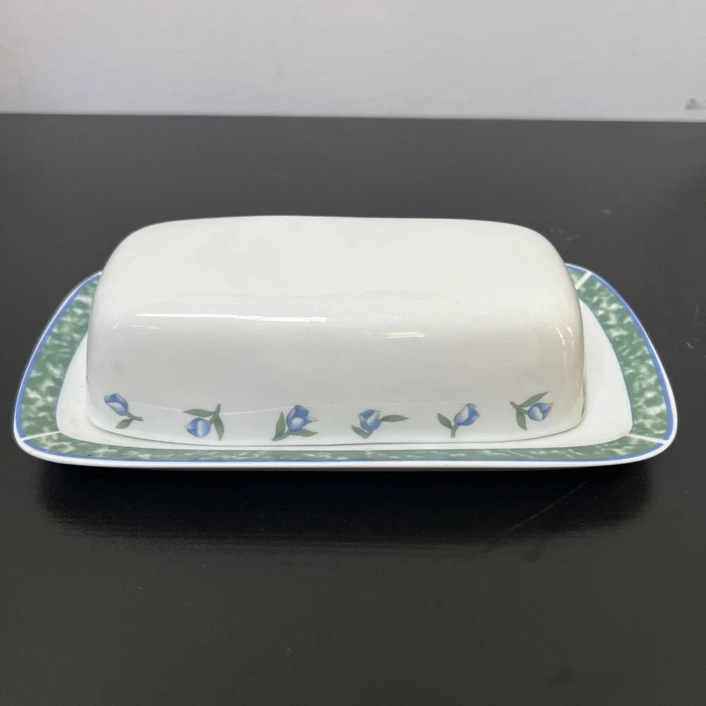 Vintage Citation Coventry Blue Porcelain China‎ Covered Butter Dish